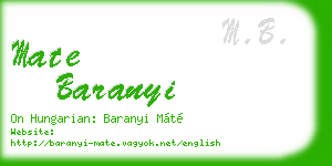 mate baranyi business card